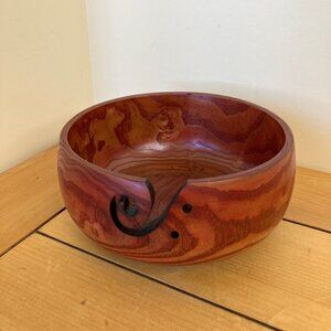 Wood Yarn Bowl Knitting & Crochet Wooden Accessory 3" x 6"